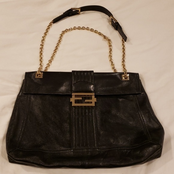 fendi black shoulder bag